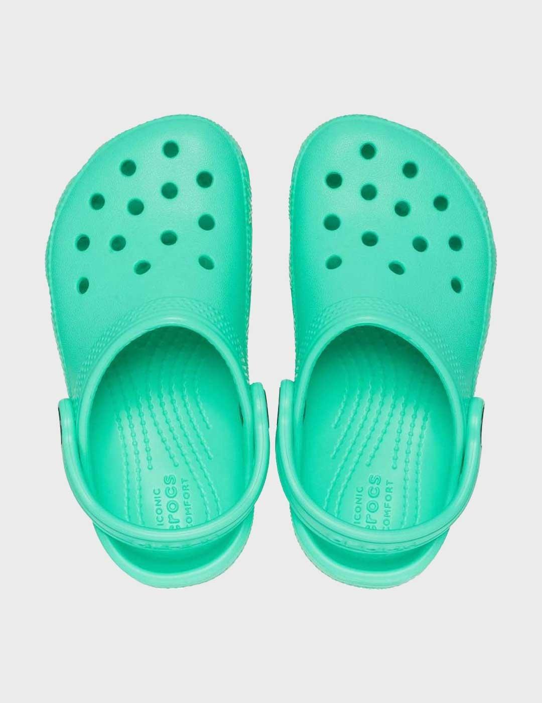Crocs Classic Clog K zuecos verde para niño y mujer