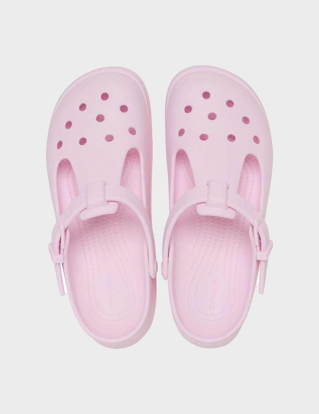Crocs Classic Mary Jane Clog zuecos rosas para niña y mujer