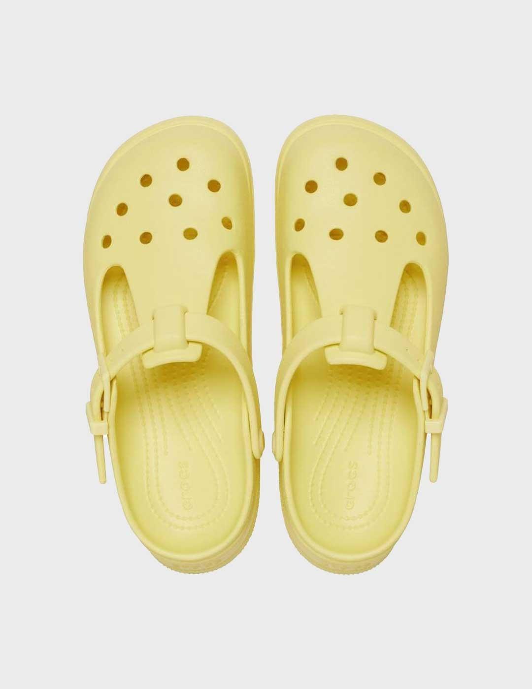 Crocs Classic Mary Jane Clog zuecos amarillos niña y mujer
