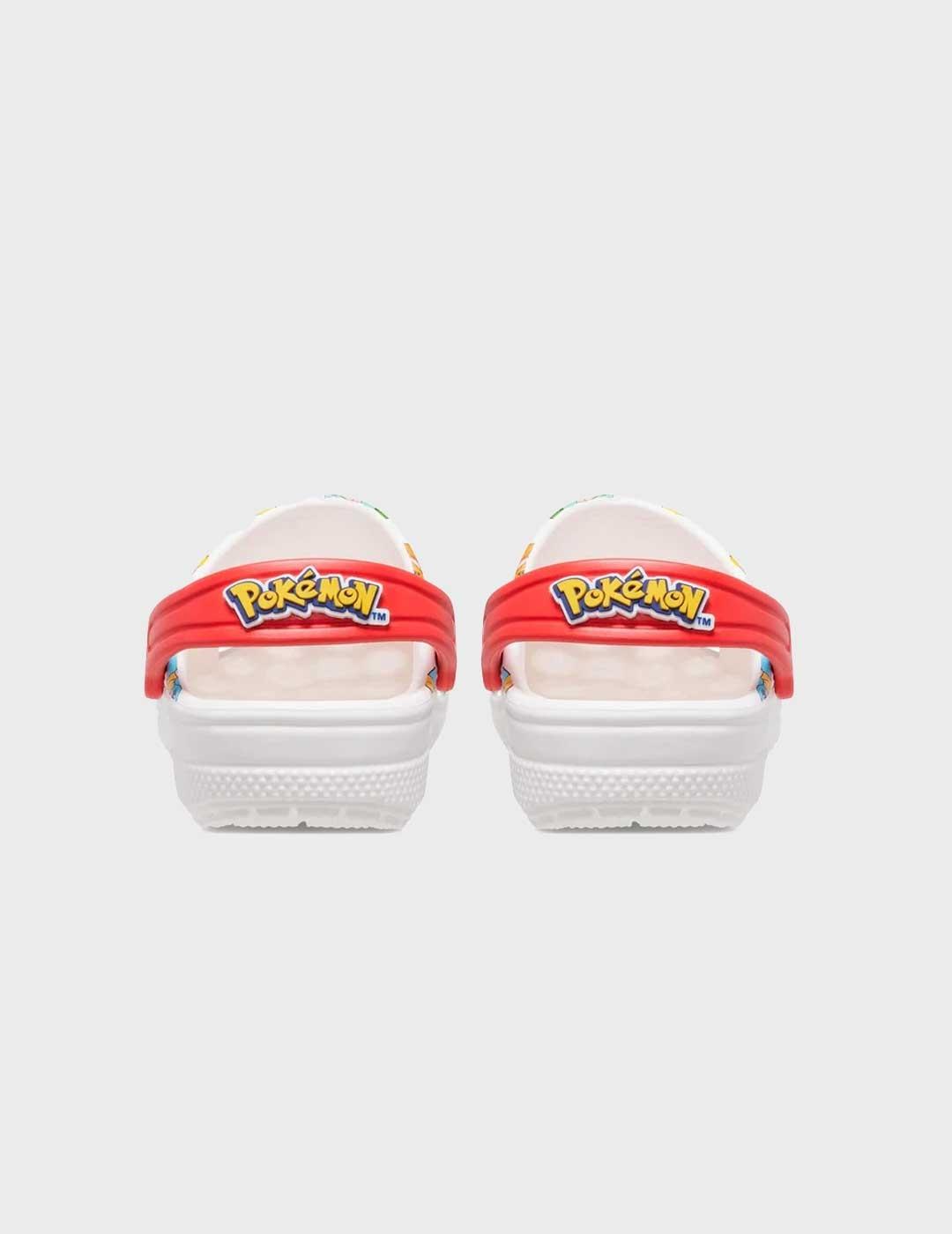 Crocs Classic Pokemon Clog K zuecos blanco para niño y niña