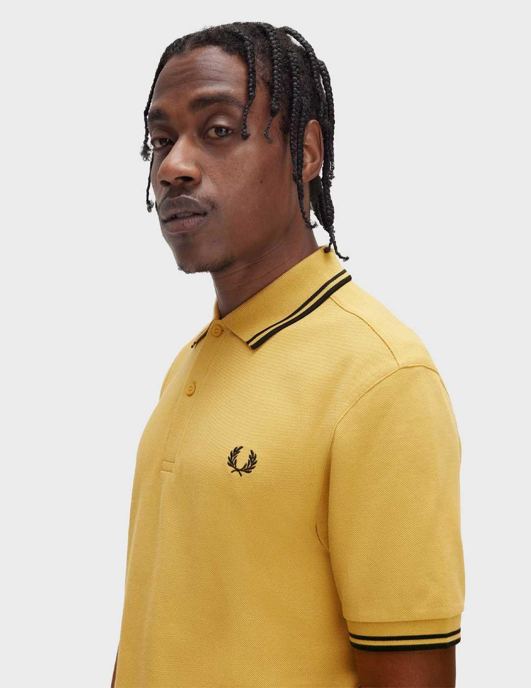 Fred Perry Twin Tipped polo amarillo para hombre