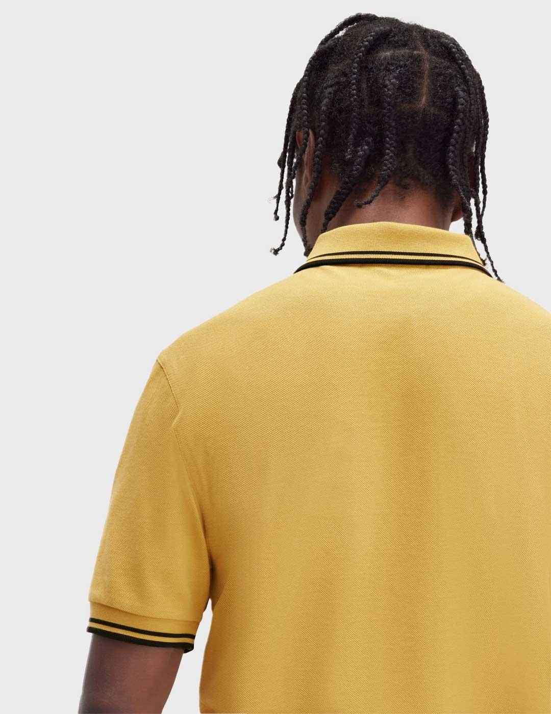 Fred Perry Twin Tipped polo amarillo para hombre
