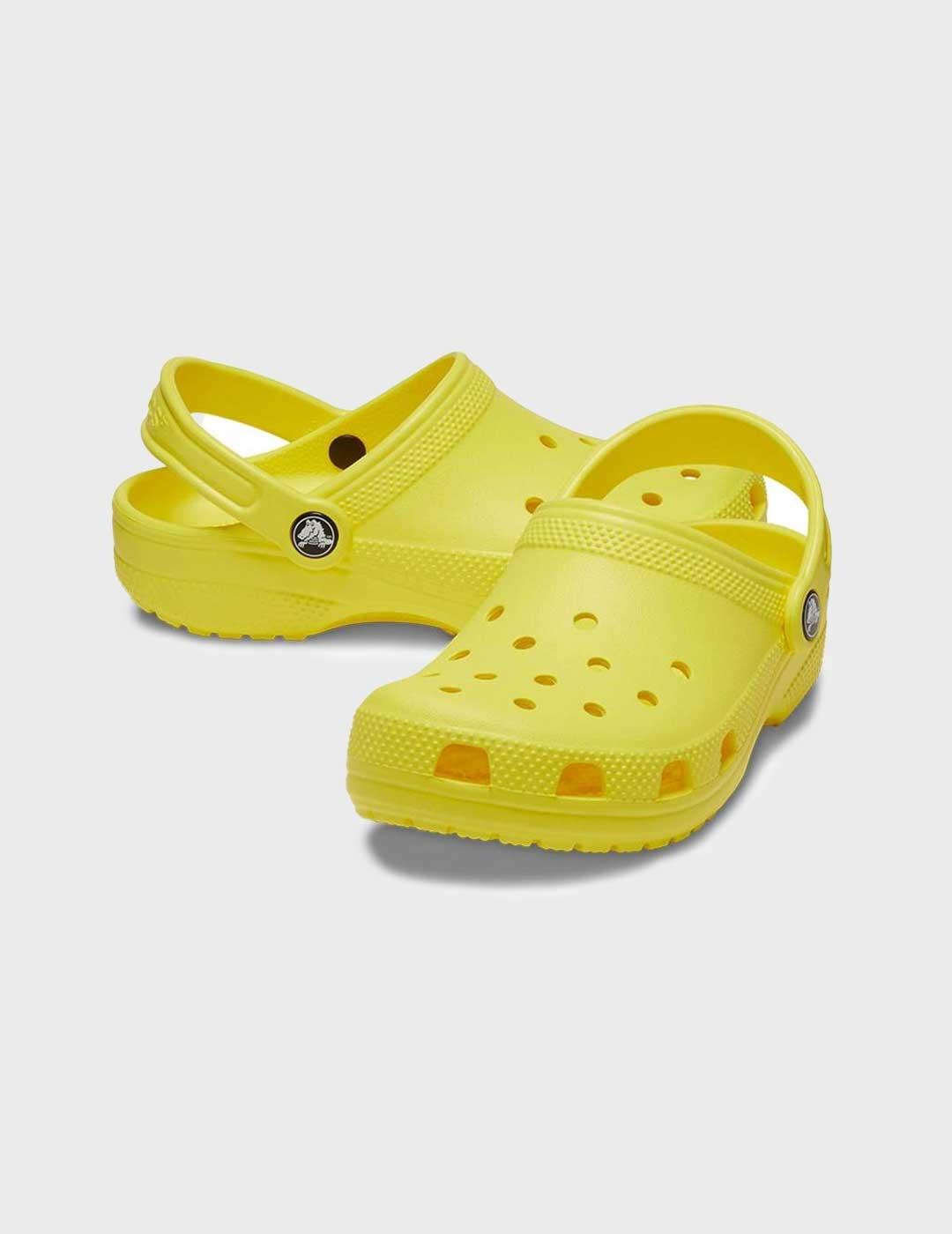 Crocs Classic Clog T zuecos amarillos para niño y niña