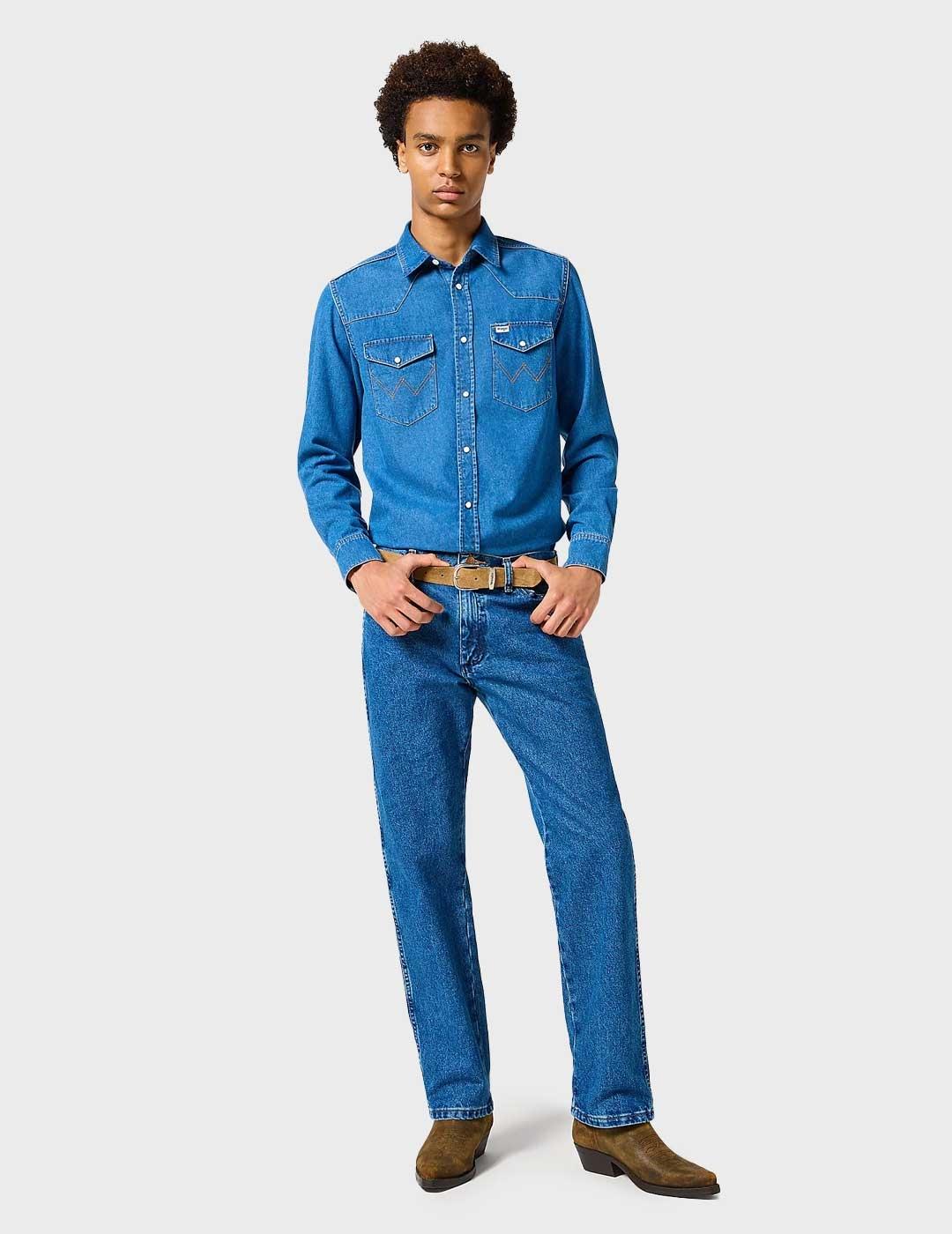 Wrangler 13Mwz pantalón azul para hombre