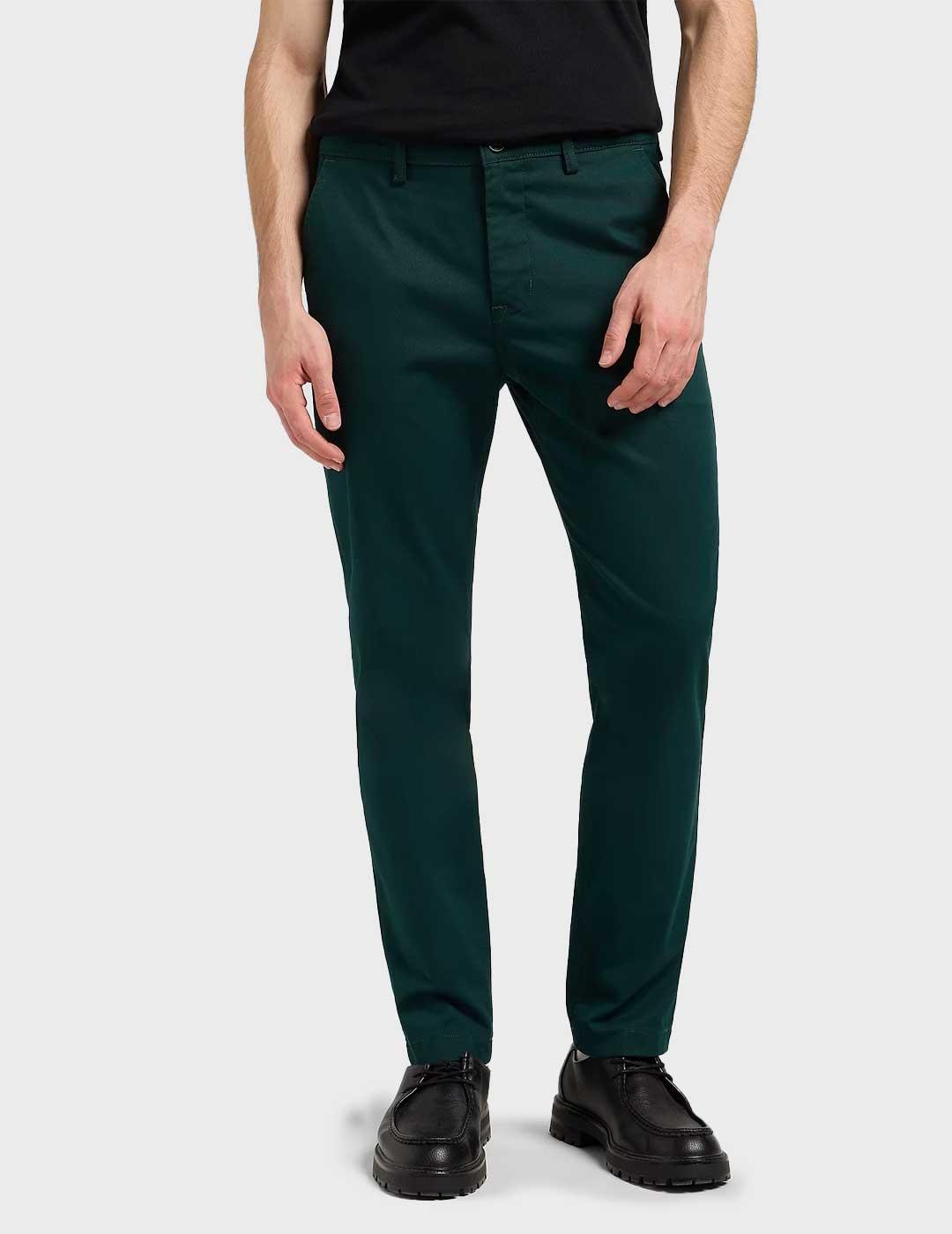 Lee Slim pantalón chino verde para hombre