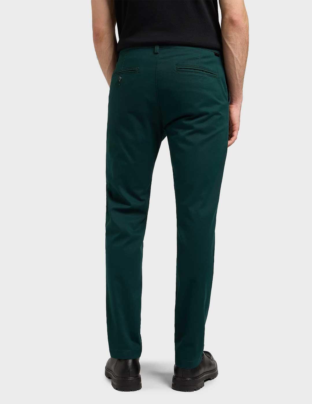 Lee Slim pantalón chino verde para hombre