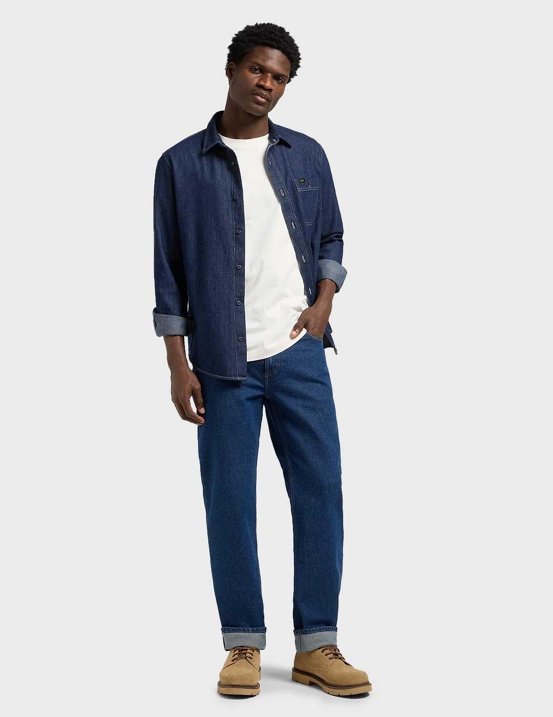 Lee West pantalón azul para hombre
