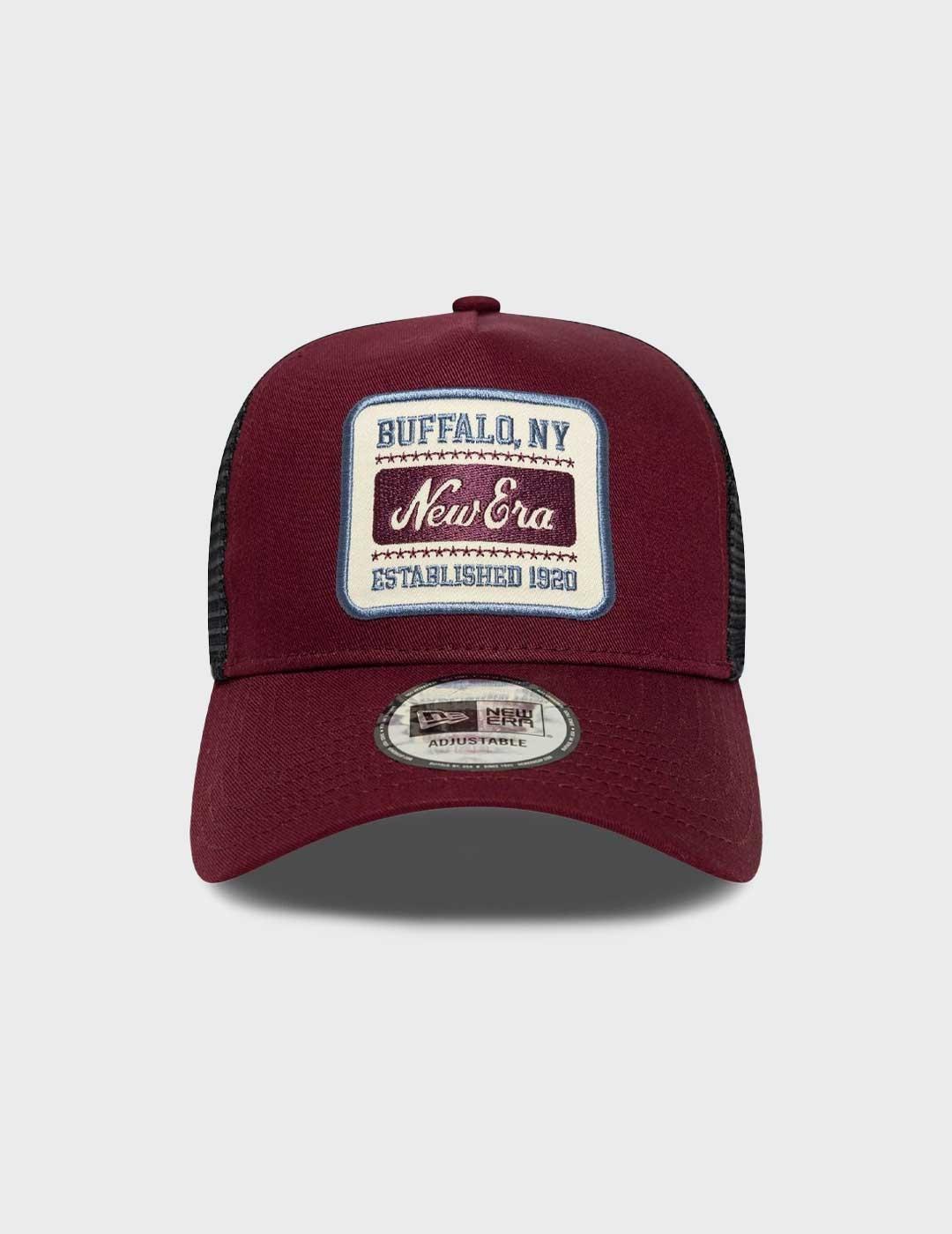 New era Patch Trucker gorra granate para hombre y mujer