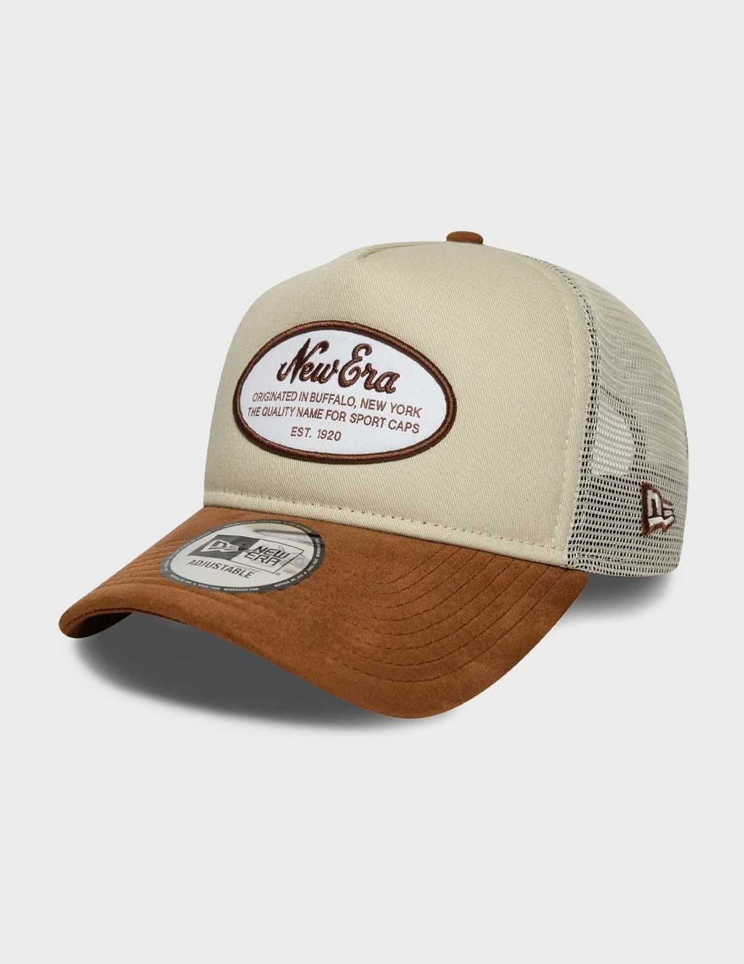 New era Oval Patch Suede gorra marrón para hombre y mujer