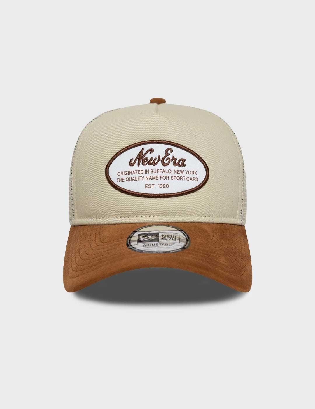 New era Oval Patch Suede gorra marrón para hombre y mujer