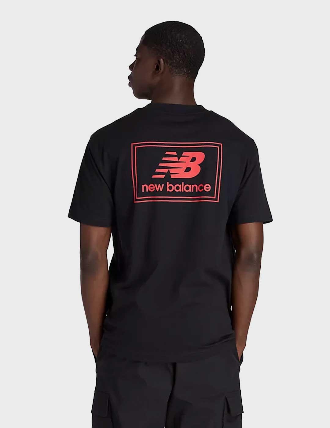 New Balance Woven Label camiseta negra para hombre y mujer