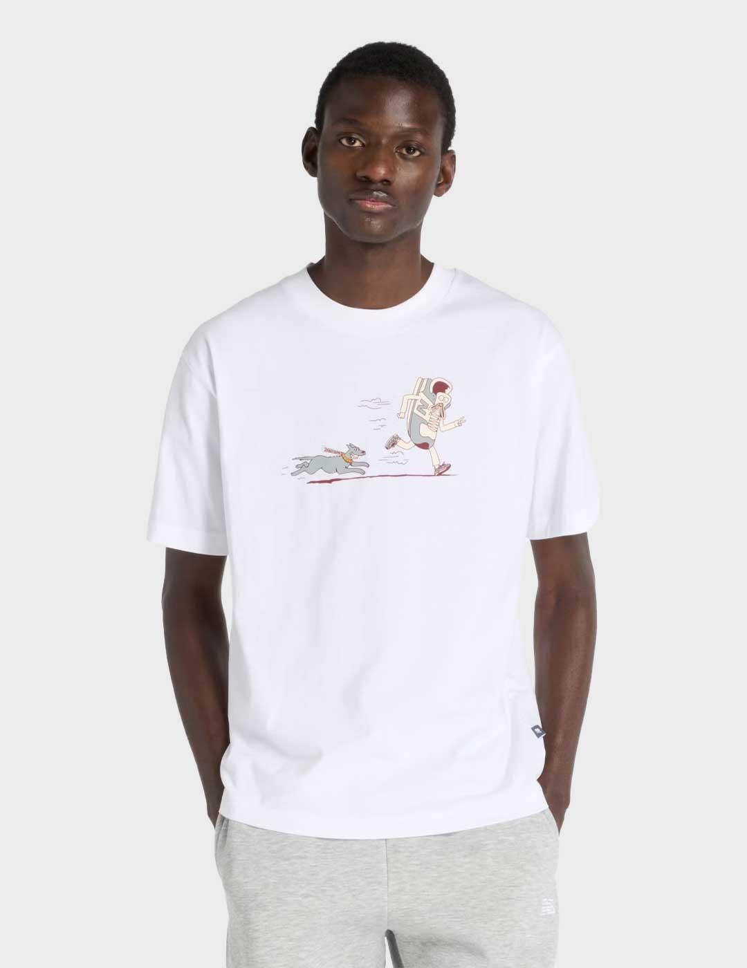 New Balance Newbie Chase camiseta blanca para hombre