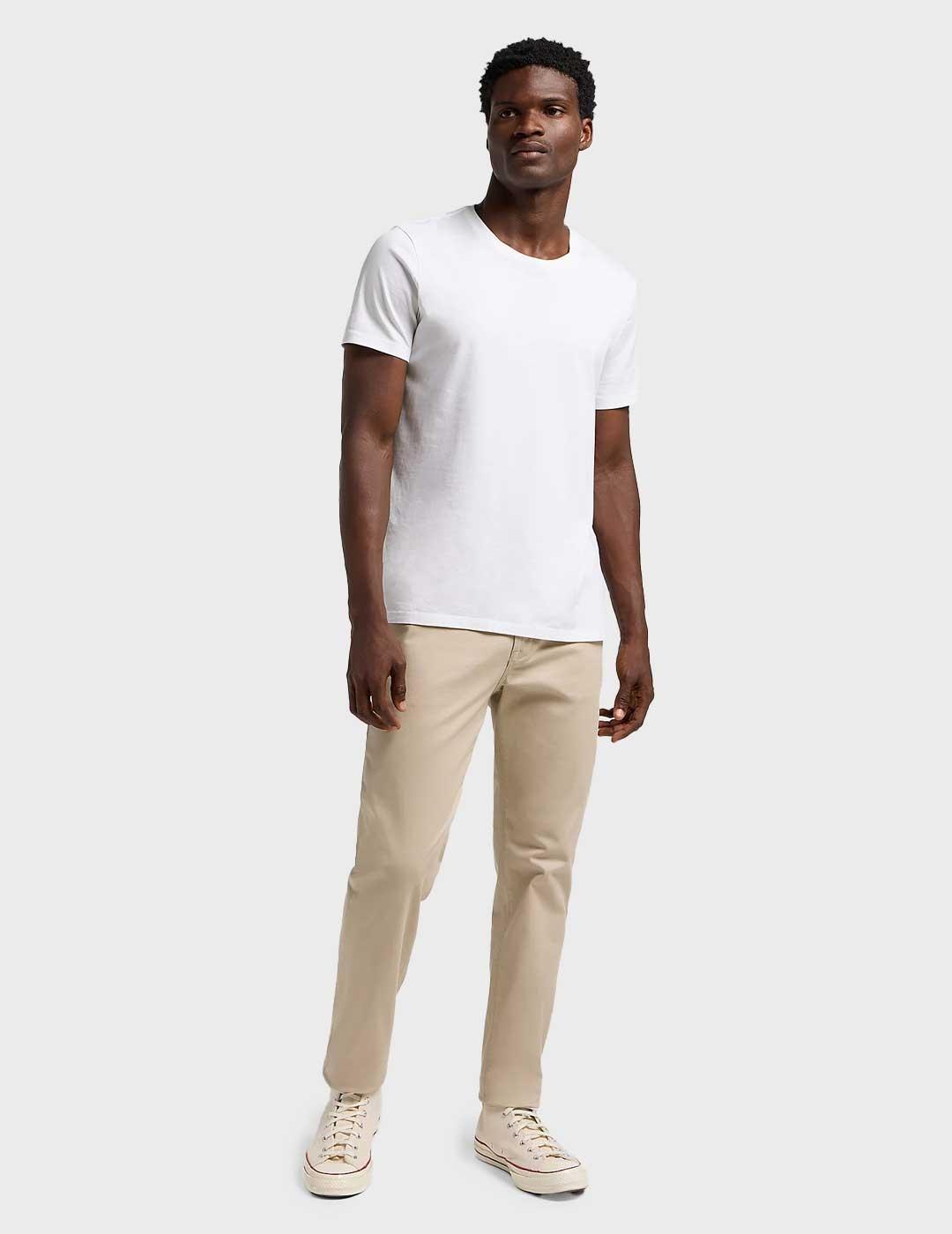 Lee Slim pantalón chino beige para hombre