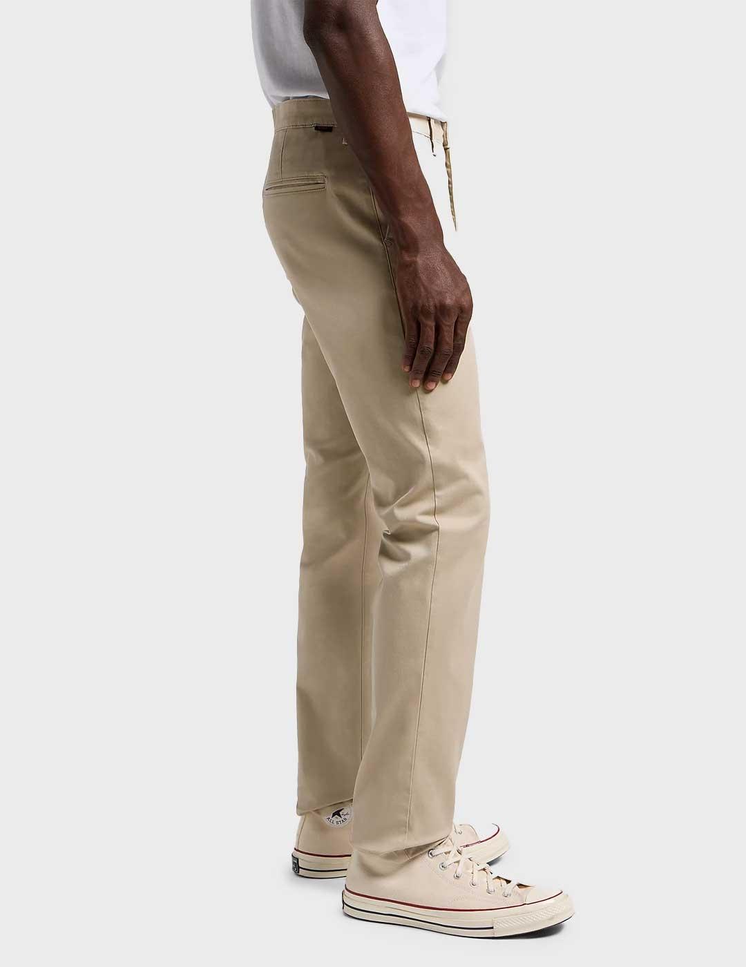 Lee Slim pantalón chino beige para hombre