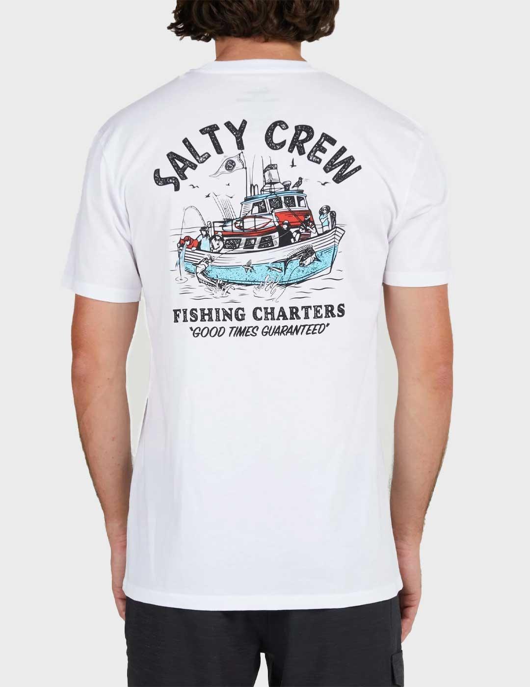 Salty Crew Day Charter camiseta blanca para hombre