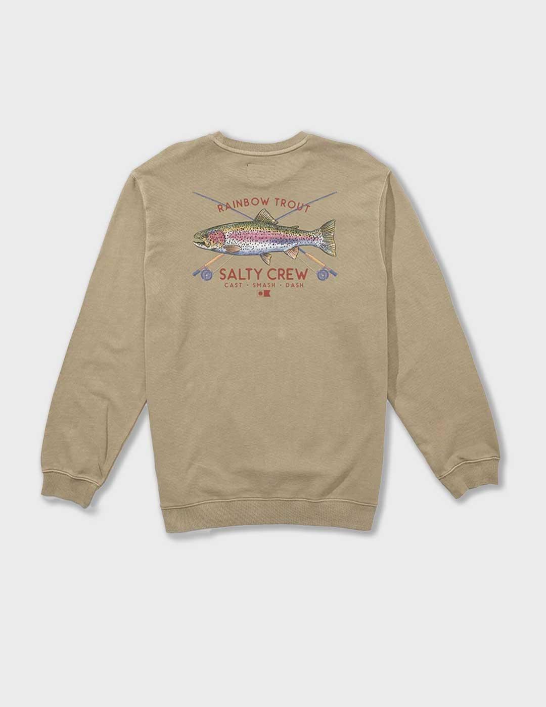 Salty Crew Trount Mount Vintage sudadera beige para hombre