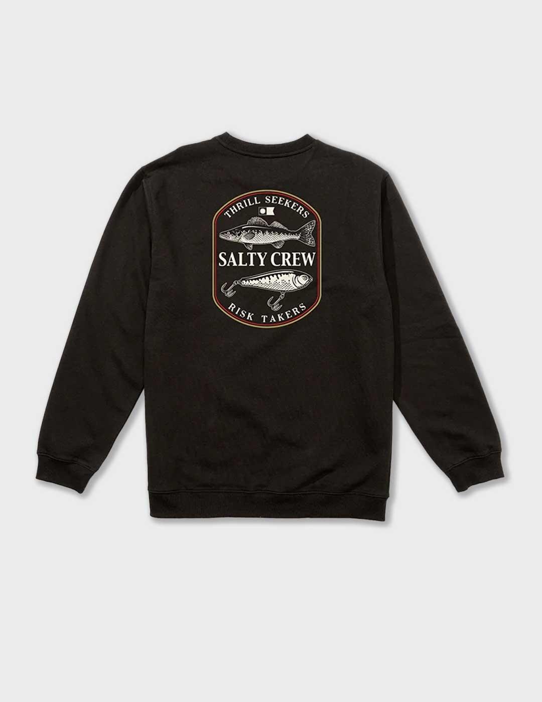 Salty Crew Baited sudadera negra para hombre