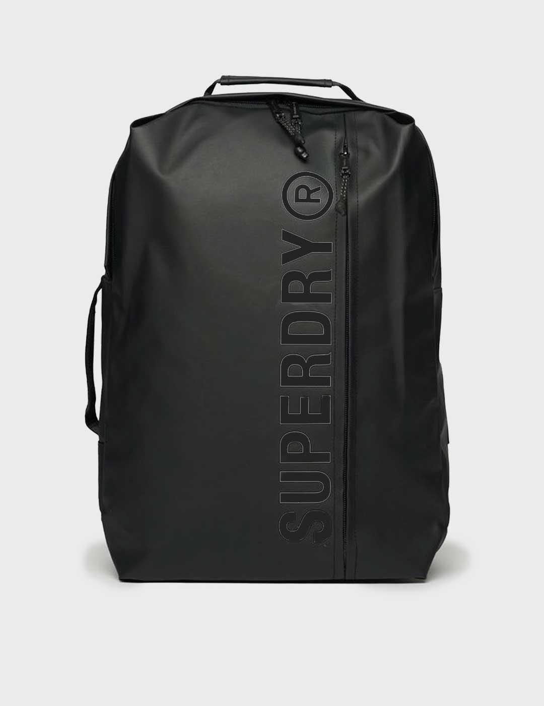 Superdry Tarp mochila negra para hombre y mujer