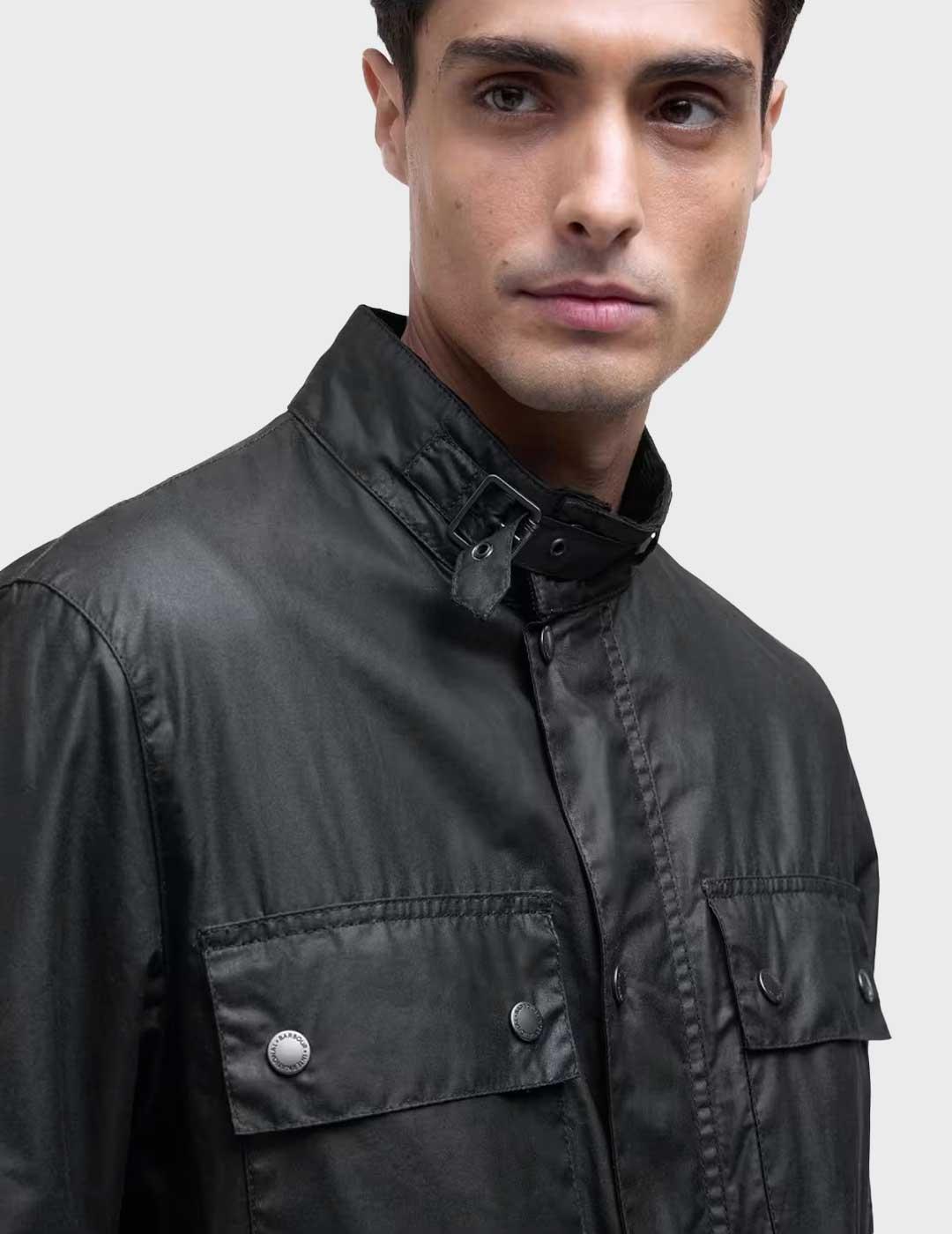 Barbour International Croftle Max chaqueta negra para hombre