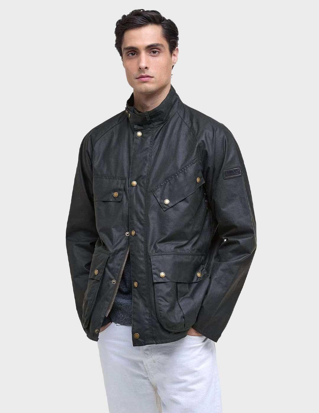 Barbour International Croftle Max chaqueta negra para hombre