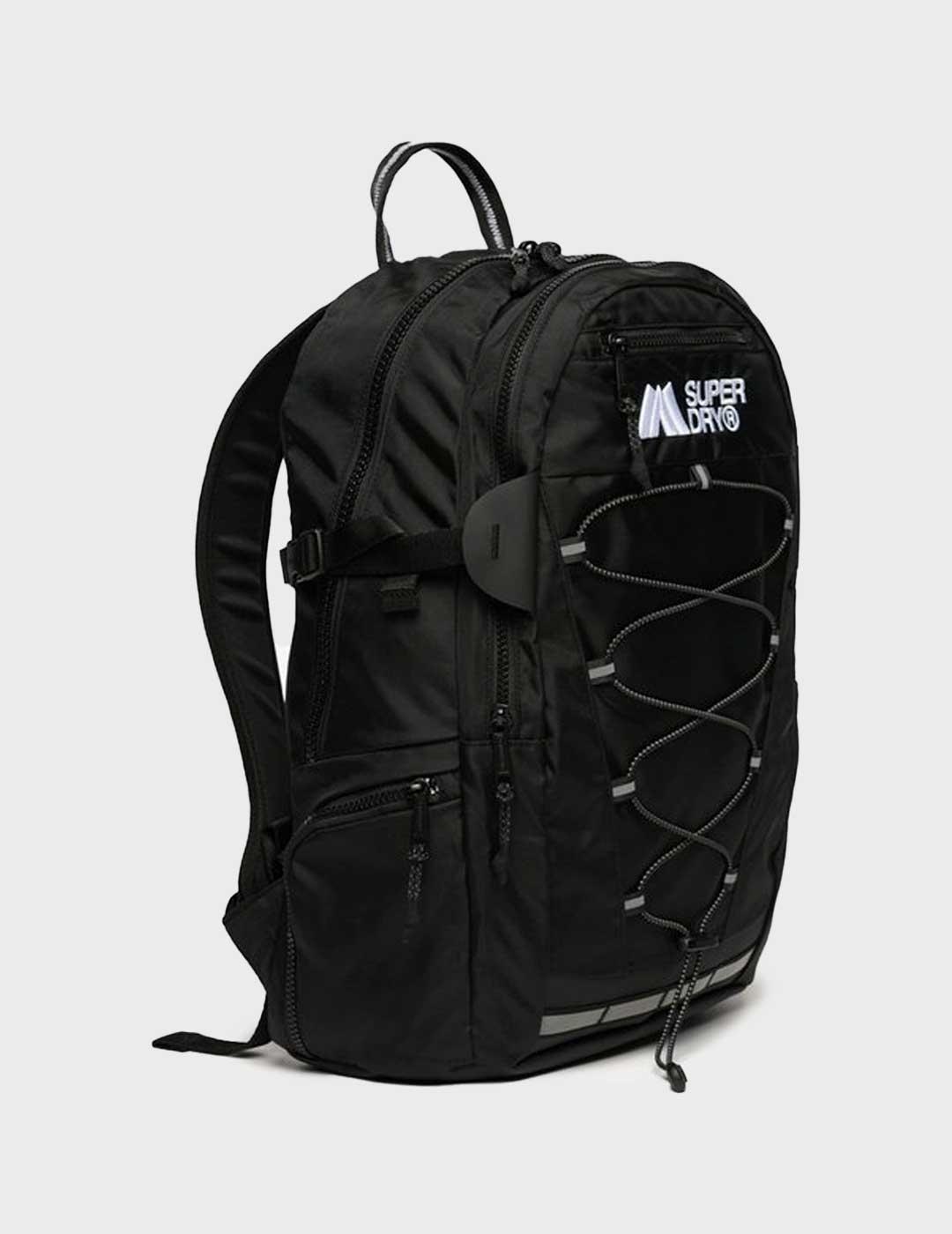 Superdry Outdoor mochila negra para hombre o mujer 28 litros