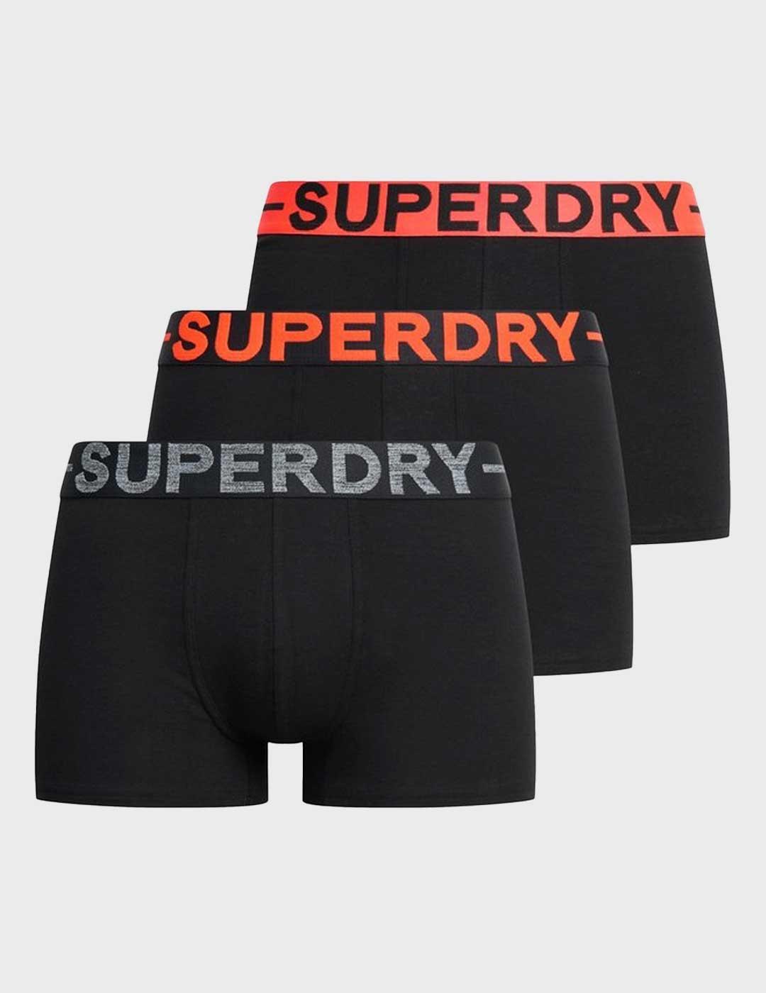 Superdry Trunk Triple calzoncillos negros para hombre
