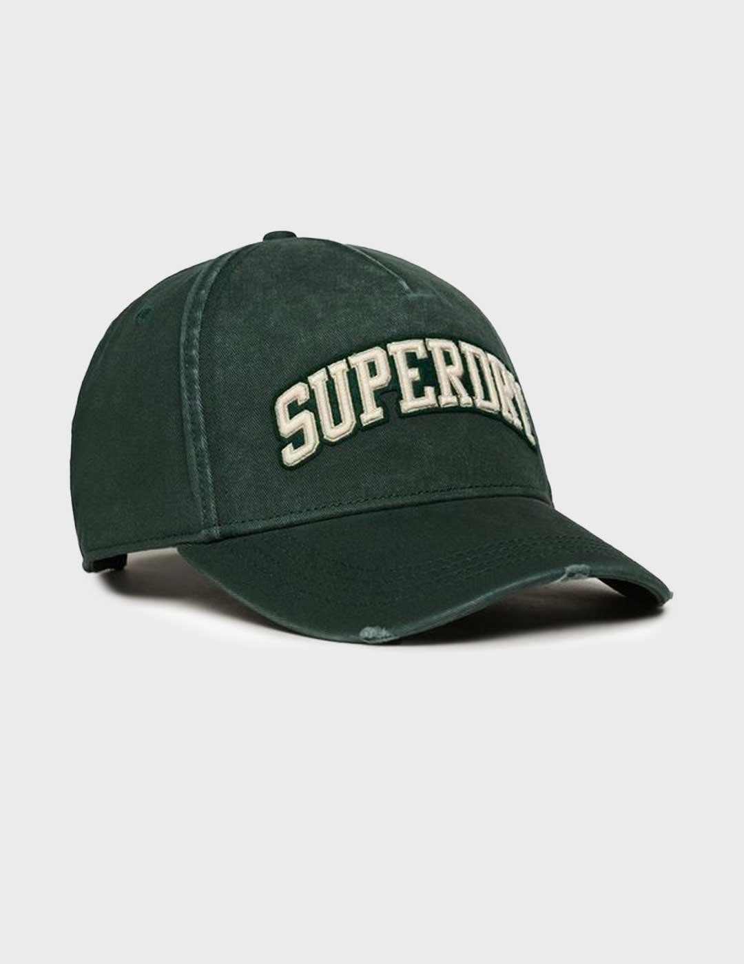 Superdry Varsity gorra verde para hombre y mujer