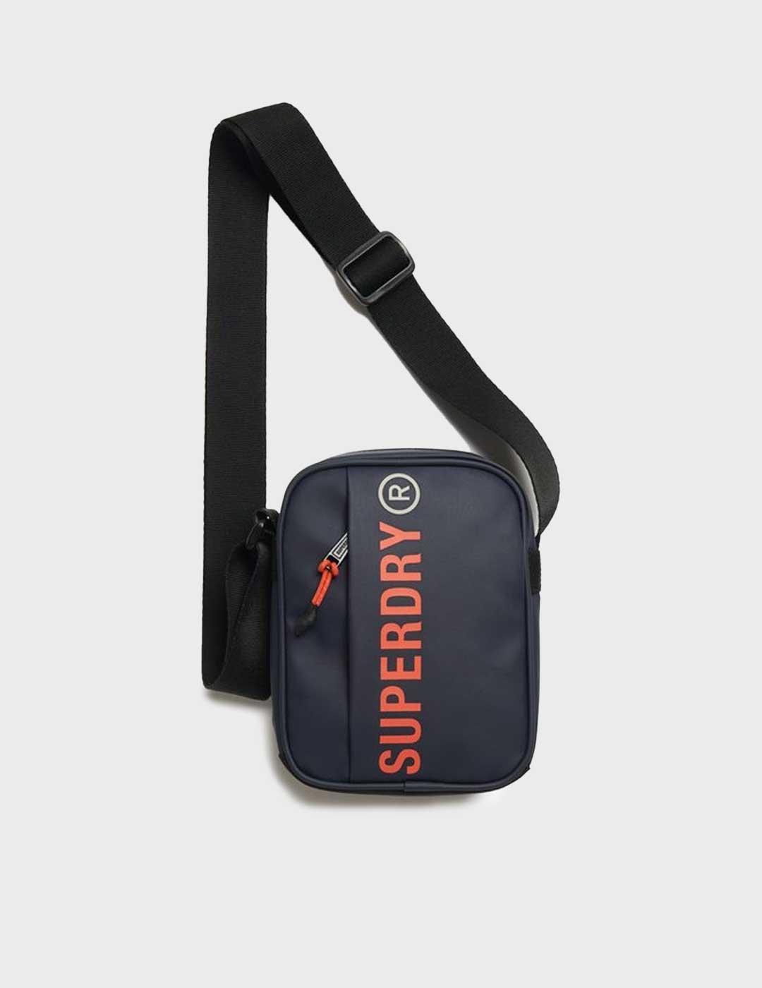 Superdry bandolera azul marino para hombre y mujer