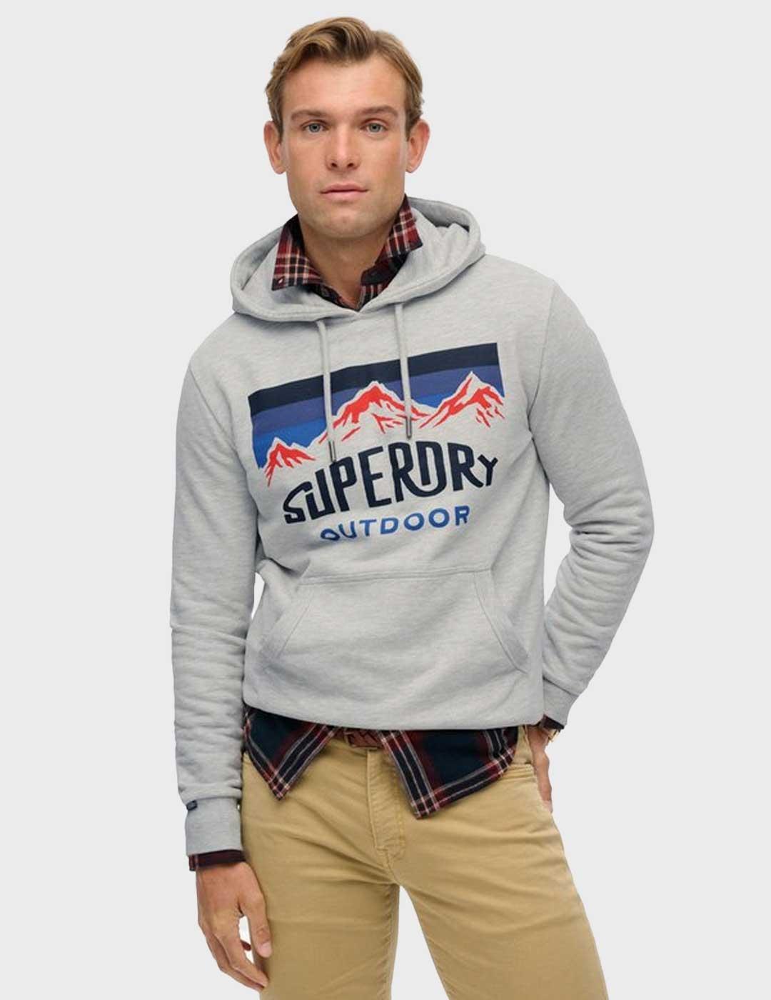 Superdry Mountain Relaxed sudadera azul para hombre