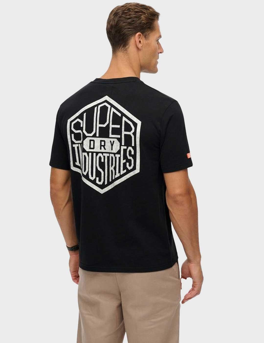 Superdry Work Logo Loose camiseta negra para hombre