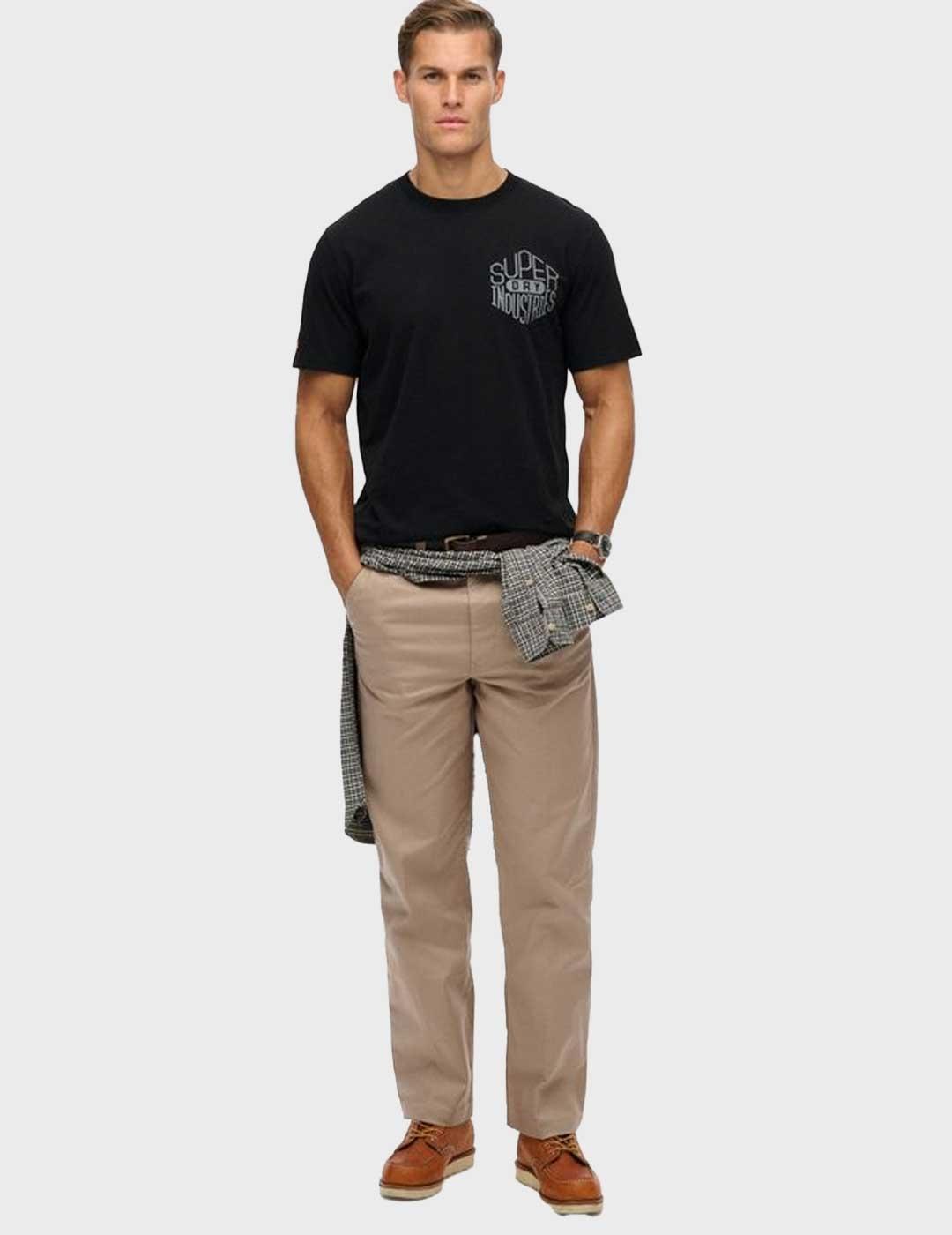 Superdry Work Logo Loose camiseta negra para hombre