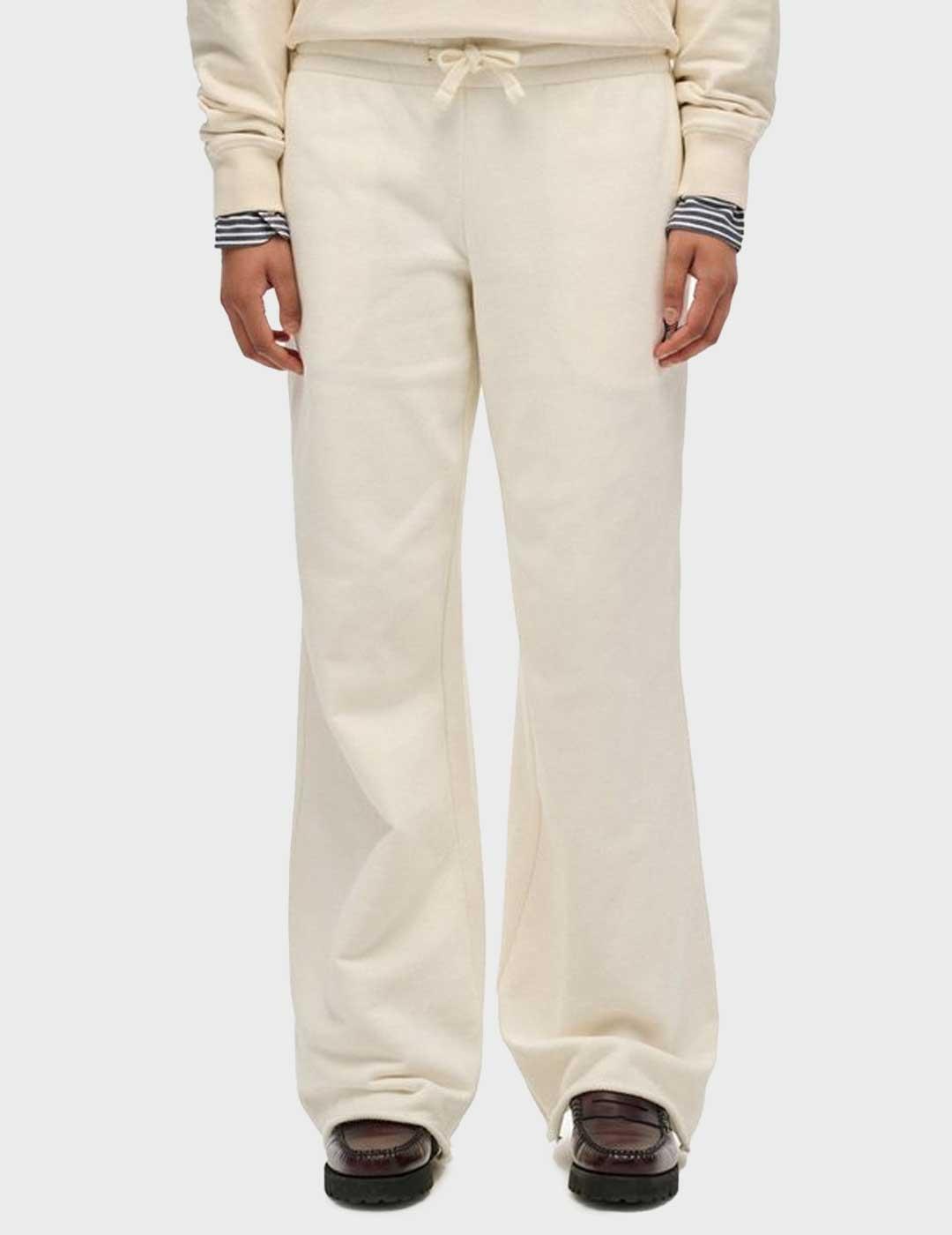 Superdry Ath Ess pantalón blanco para mujer