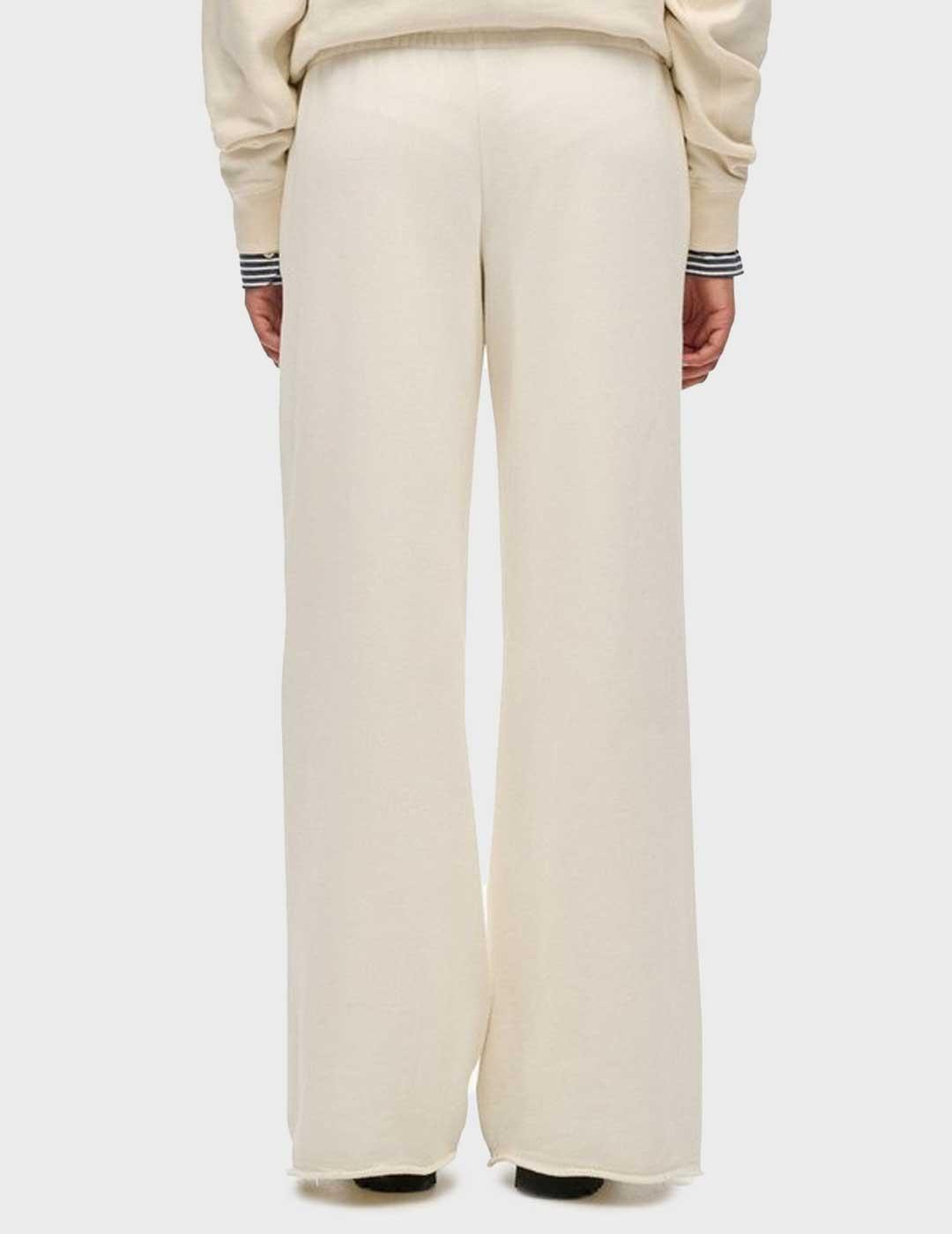 Superdry Ath Ess pantalón blanco para mujer