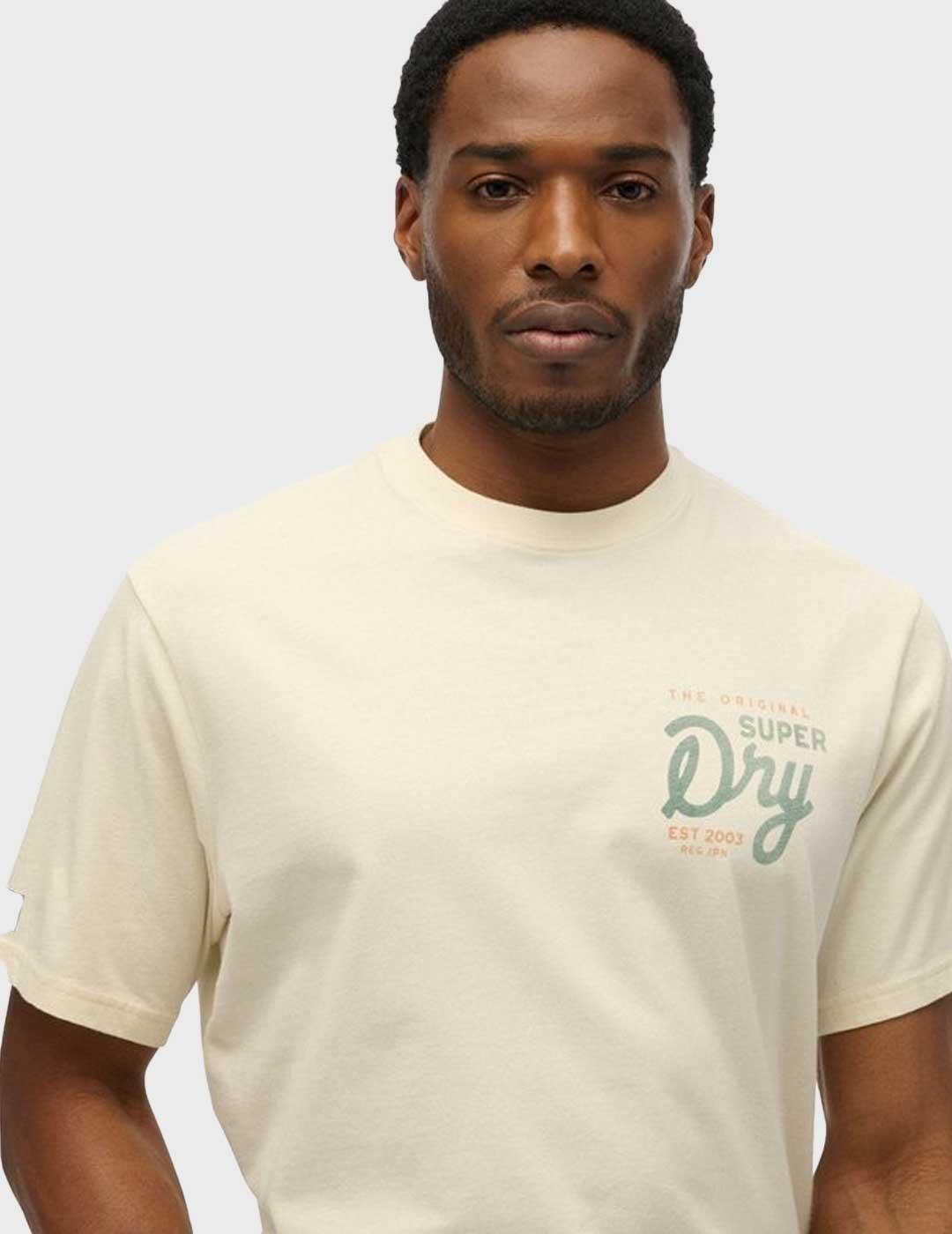 Superdry Tap Room camiseta blanca para hombre