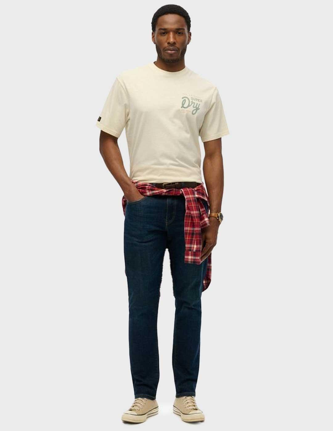 Superdry Tap Room camiseta blanca para hombre