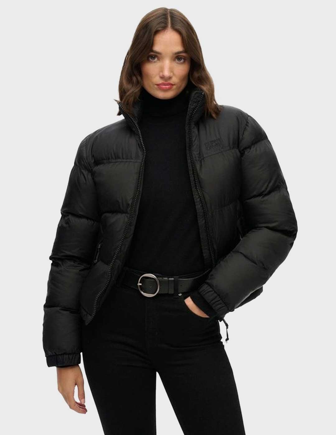 Superdry Tech Padded chaqueta negra para mujer