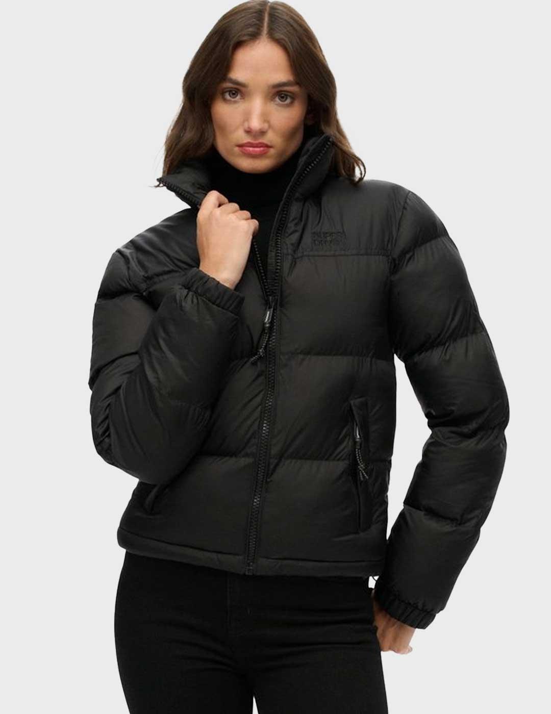 Superdry Tech Padded chaqueta negra para mujer