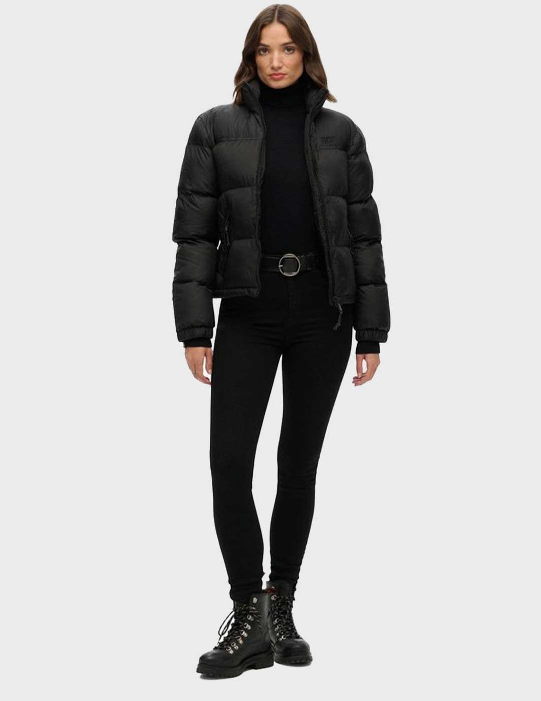 Superdry Tech Padded chaqueta negra para mujer