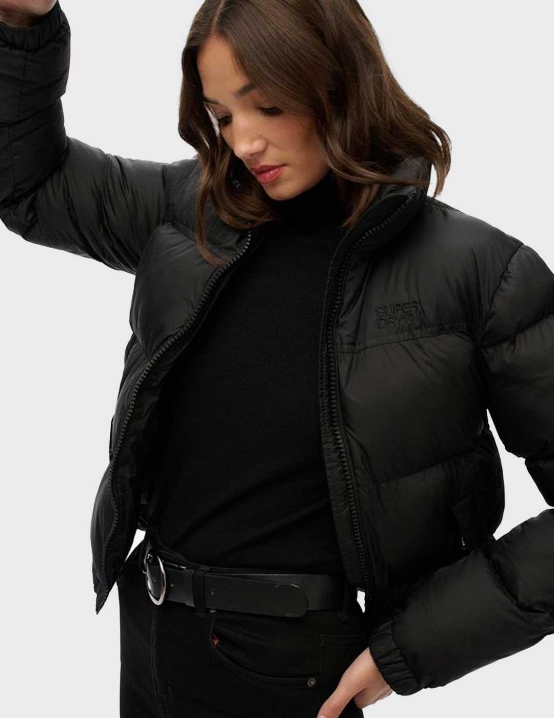 Superdry Tech Padded chaqueta negra para mujer
