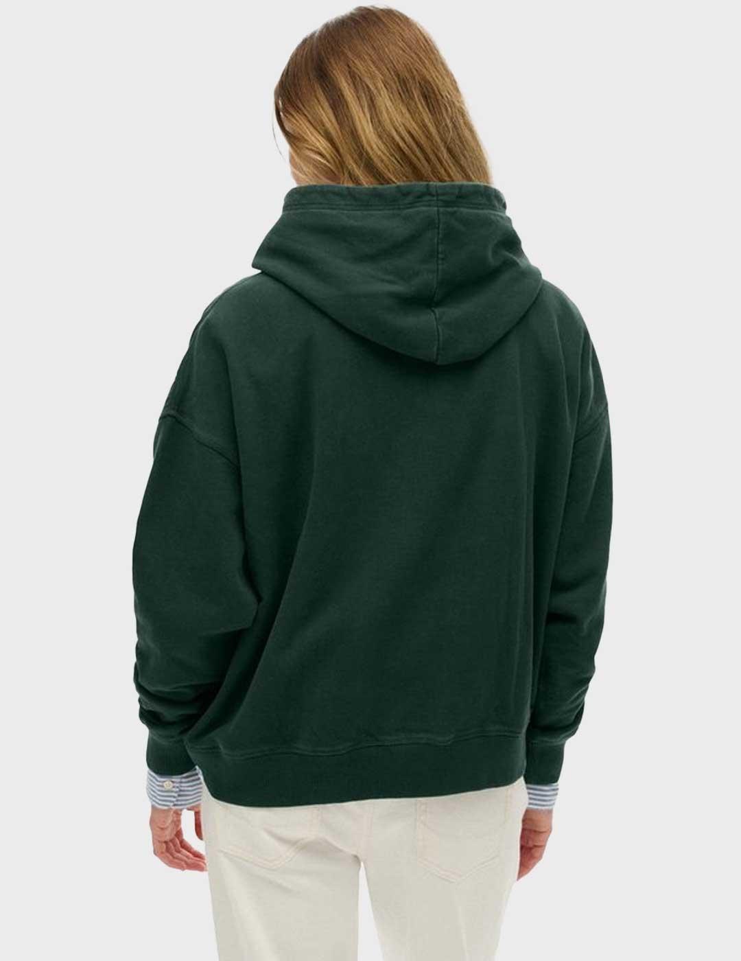 Superdry Ath Ess Relaxed sudadera verde para mujer