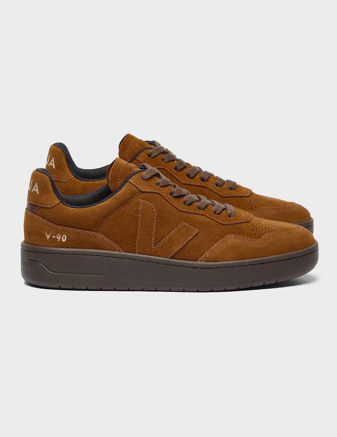 Veja V-90 Suede Full zapatilla marrón para hombre