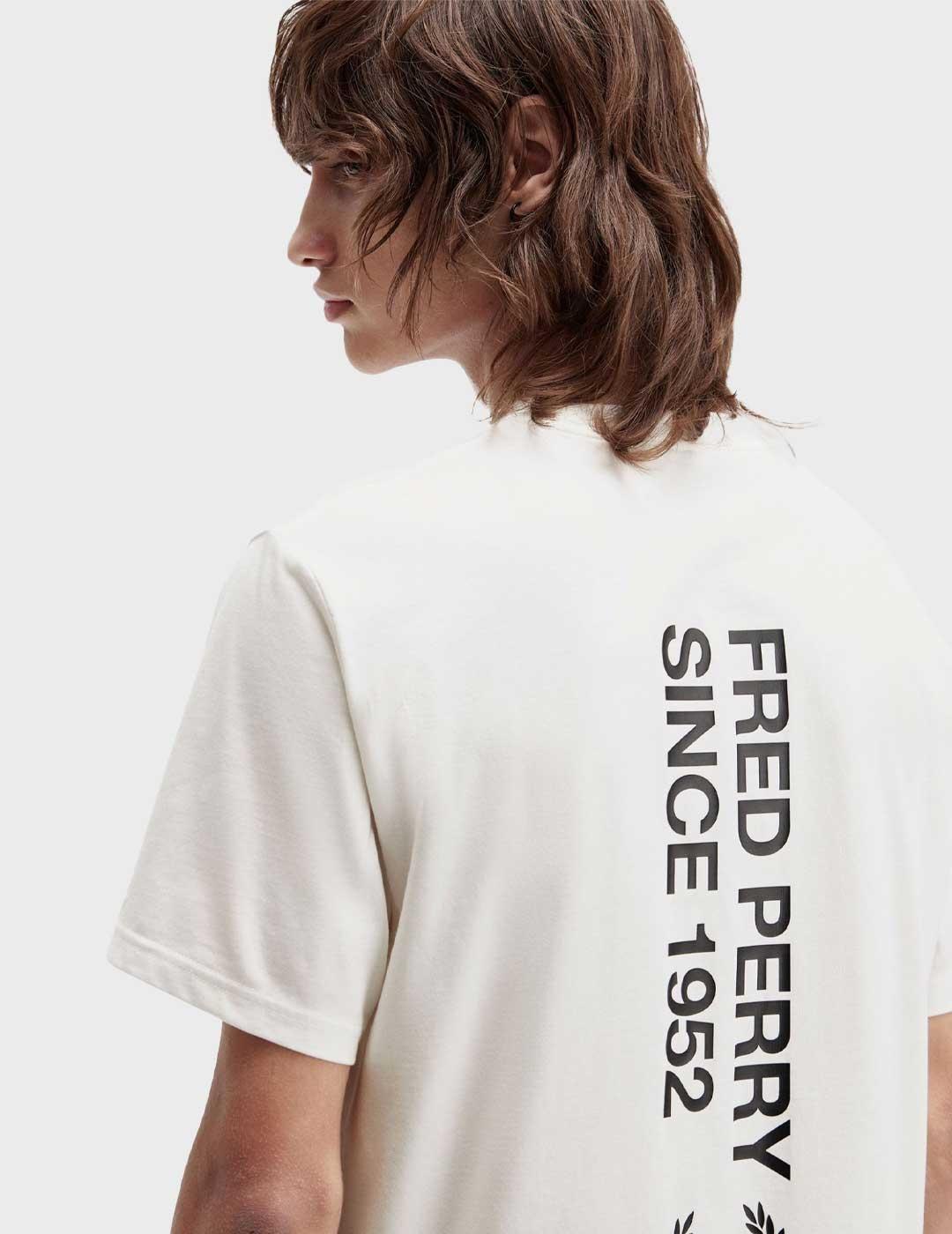 Fred Perry Bold Branding camiseta blanca para hombre