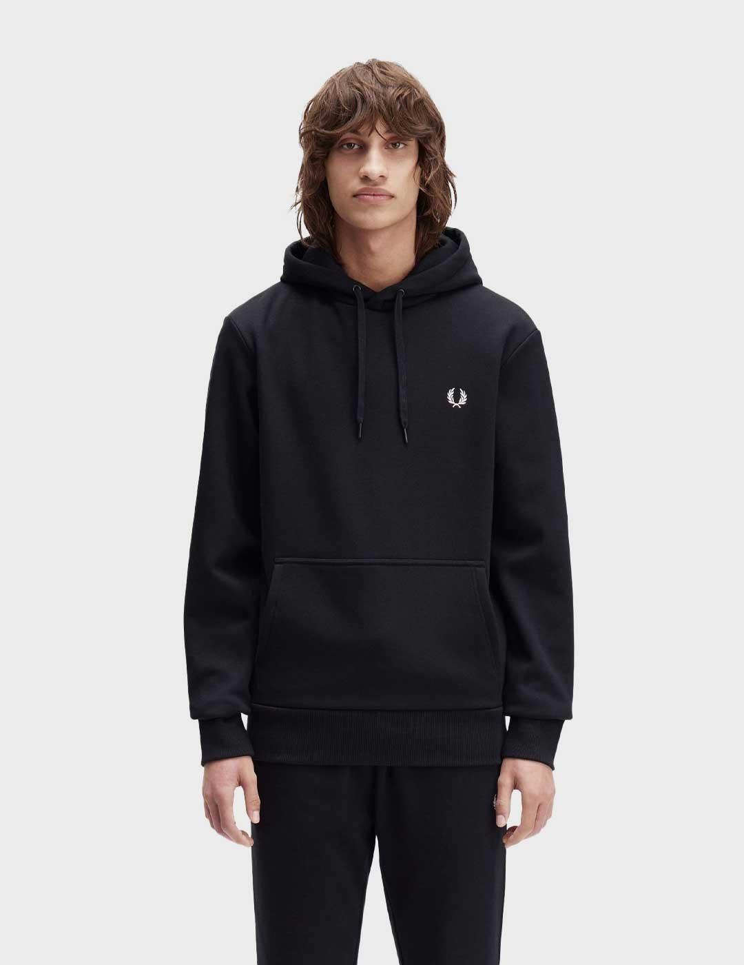 Fred Perry Bold Branding sudadera negra para hombre