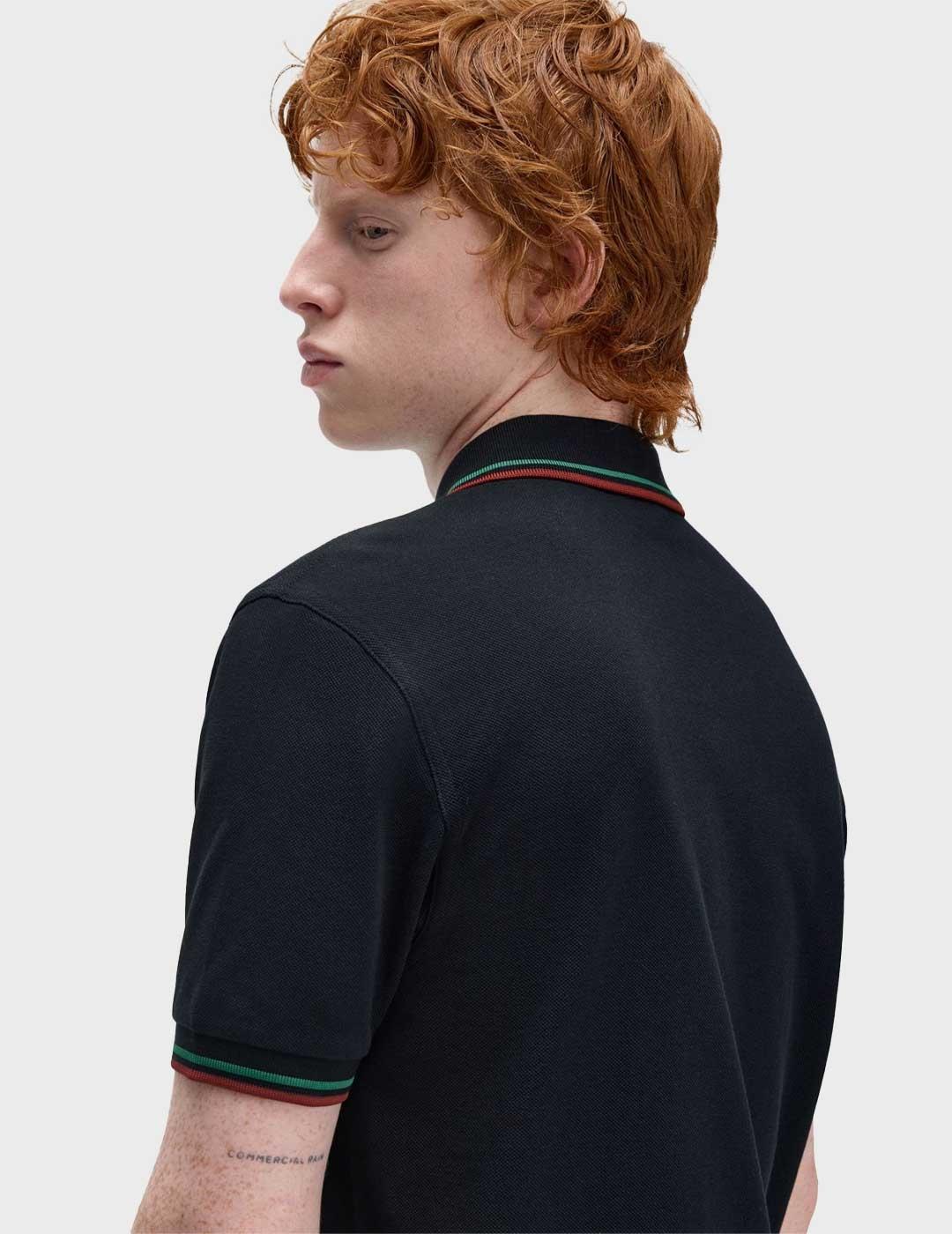 Fred Perry Twin Tipped polo azul marino para hombre