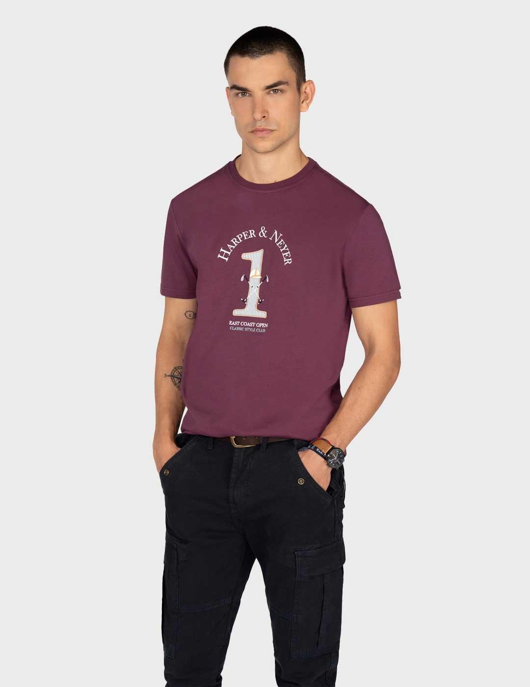 Harper & Neyer Winner camiseta granate para hombre