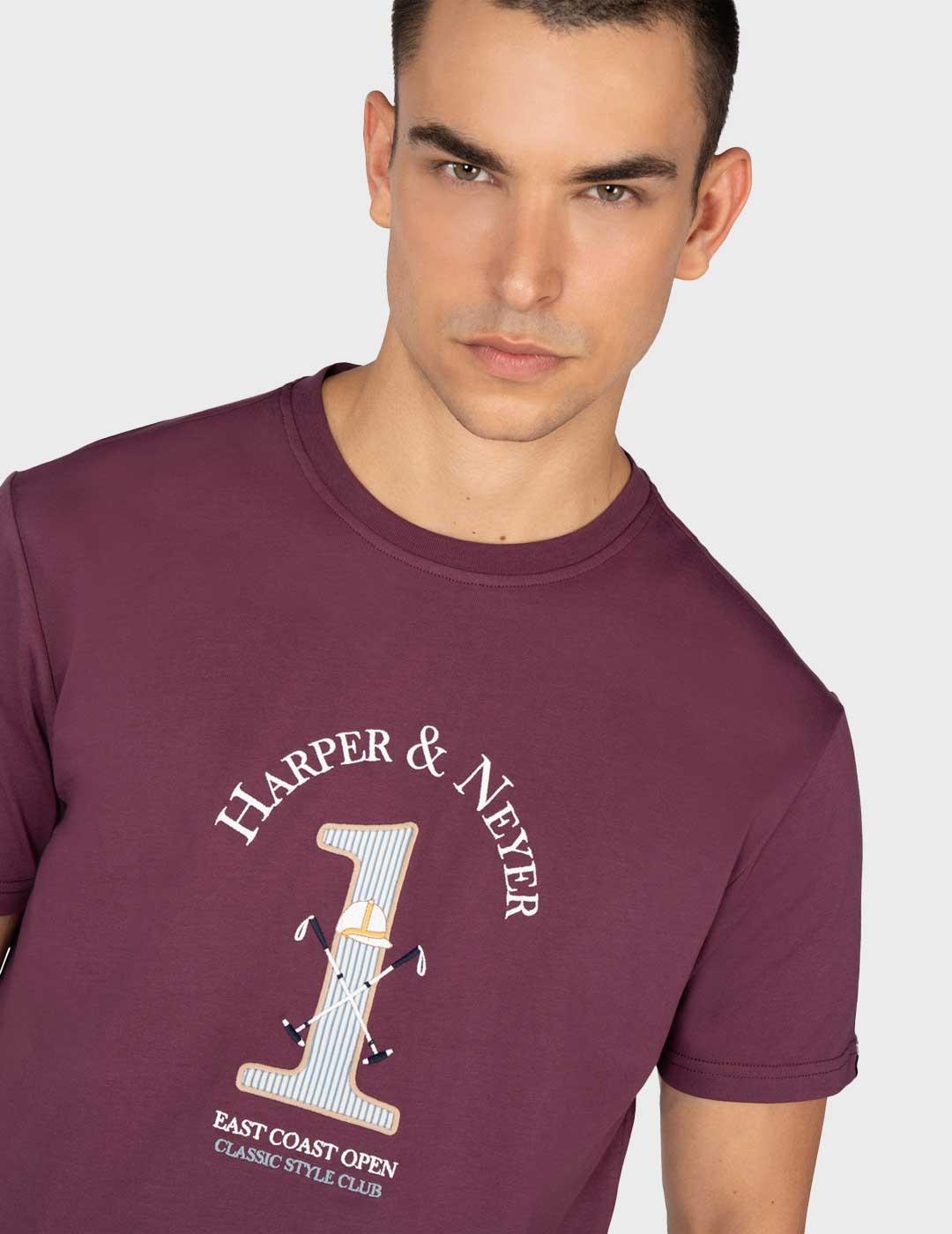 Harper & Neyer Winner camiseta granate para hombre