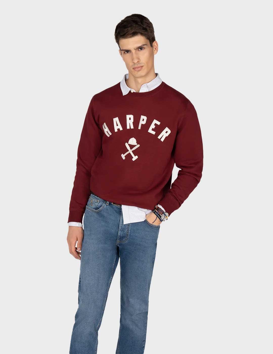 Harper & Neyer New England sudadera granate para hombre