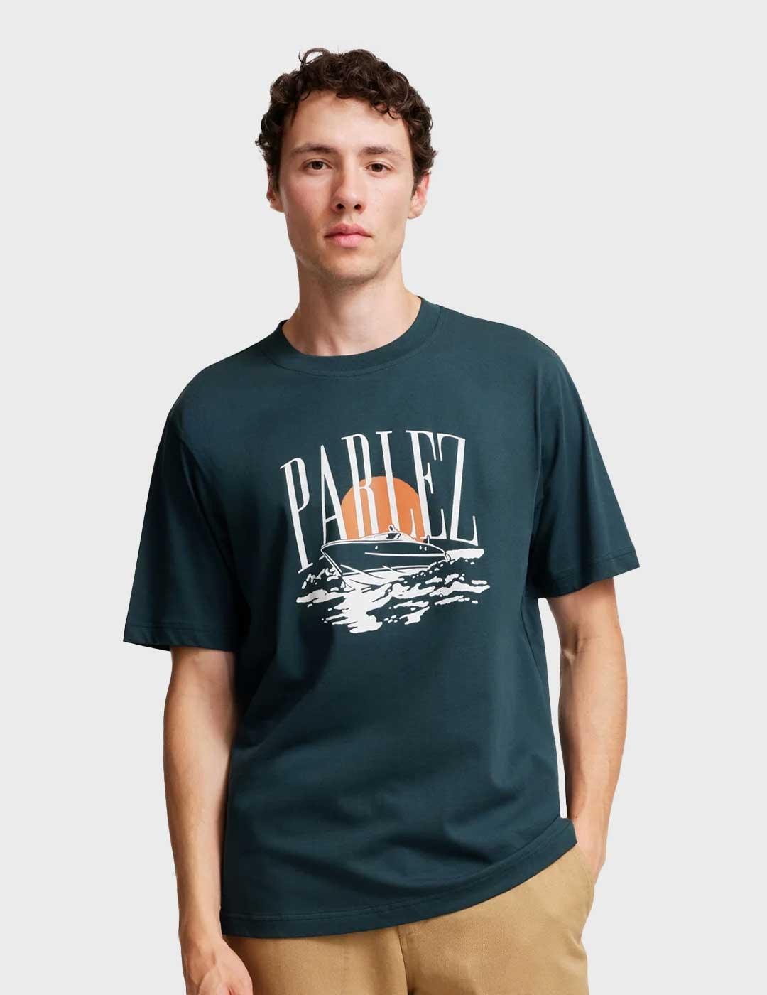Parlez Vehi camiseta verde para hombre