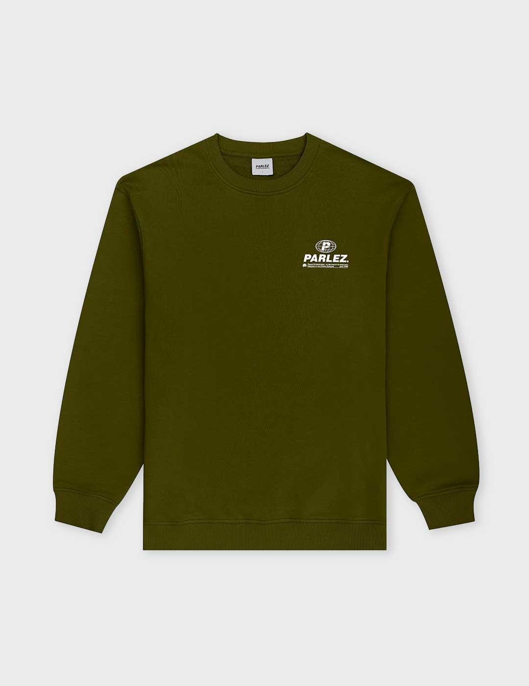 Parlez Excel sudadera verde para hombre