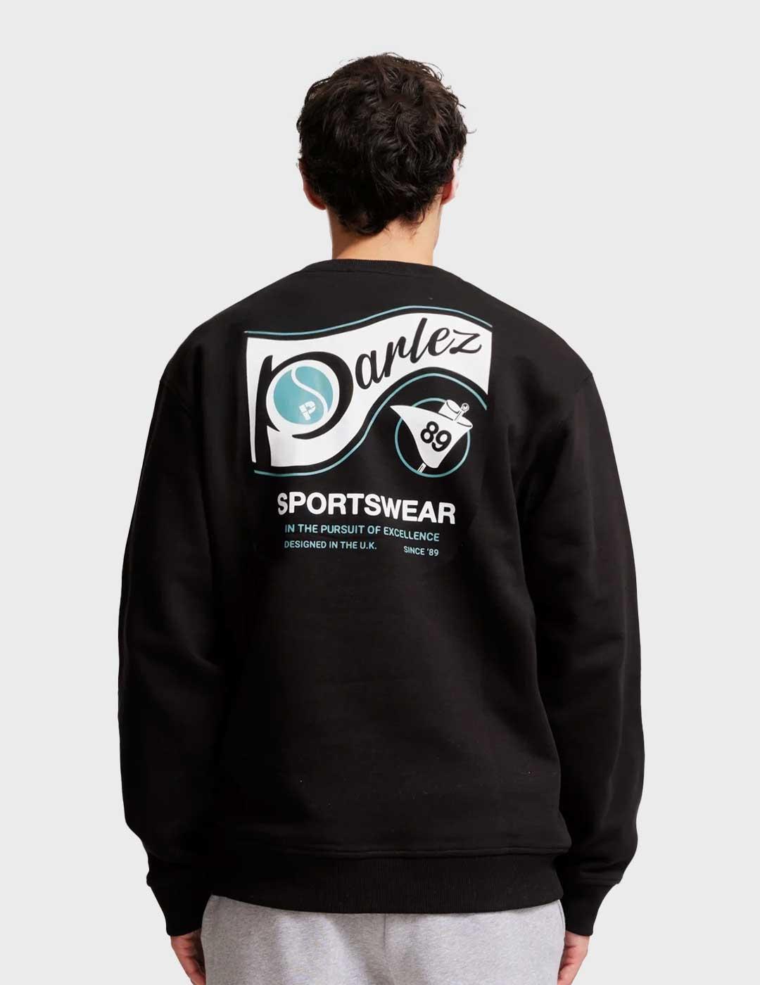 Parlez Iocus sudadera negra para hombre